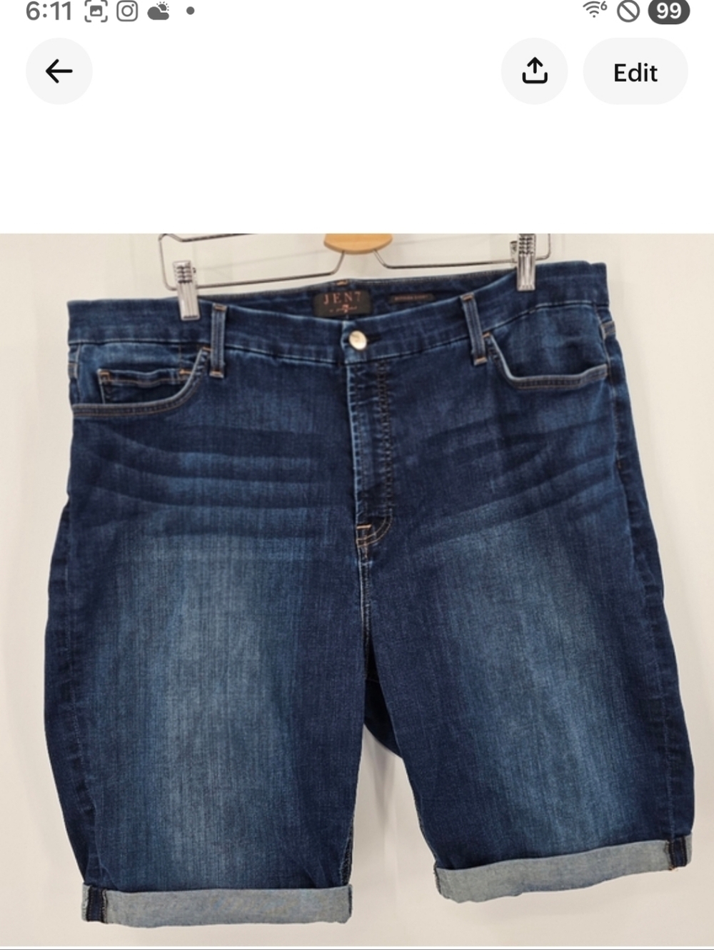 Jen7 by 7 For All Mankind Jean Shorts Size 20
